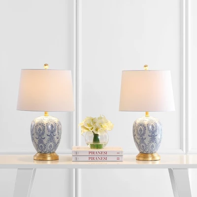 Set of 2 Kalel Table Lamps Blue/White (Includes LED Light Bulb) - Safavieh Set Of 2 Kalel Table Lamps Blue/White (Includes LED Light Bulb) - Safavieh -Famous Lighting Store GUEST 2cf3e0b8 1ae1 4310 a664 24e81b7d0951