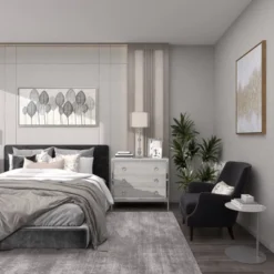 Glass Table Lamp With Drum Shade Silver - Olivia & May -Famous Lighting Store GUEST 2e4dc6a2 0a7a 445d a305 7bc5d8db1fc9