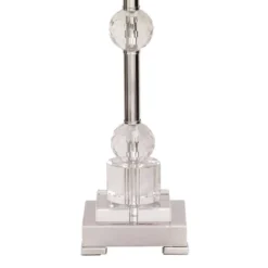 Glass Table Lamp With Drum Shade Silver - Olivia & May -Famous Lighting Store GUEST 2e607021 7c0c 40c4 9d41 ab1d79a2ecac