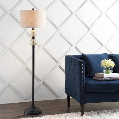 60" Glass/Metal January Floor Lamp (Includes LED Light Bulb) Black - JONATHAN Y 60" Glass/Metal January Floor Lamp (Includes LED Light Bulb) Black - JONATHAN Y -Famous Lighting Store GUEST 2f0c3076 b5ee 40aa 9191 afcc977c140d