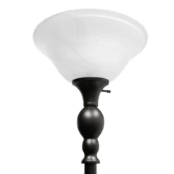 1 Light Torchiere Floor Lamp With Marbleized Glass Shade Black/Brown - Elegant Designs 3 1 Light Torchiere Floor Lamp With Marbleized Glass Shade Black/Brown - Elegant Designs -Famous Lighting Store GUEST 2f7e8cae dc0b 4bb0 9887 3b5fa66ebc62