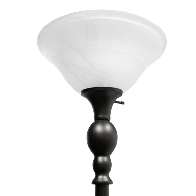 1 Light Torchiere Floor Lamp with Marbleized Glass Shade Black/Brown - Elegant Designs 1 Light Torchiere Floor Lamp With Marbleized Glass Shade Black/Brown - Elegant Designs -Famous Lighting Store GUEST 2f7e8cae dc0b 4bb0 9887 3b5fa66ebc62