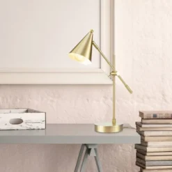 18" Tacoma Balance Arm Desk Lamp Matte Brass - Globe Electric -Famous Lighting Store GUEST 2fa4d64f 203e 47da 8447 ea16af8a601b