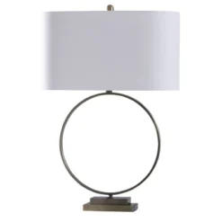 Open Circular Table Lamp With Step Pedestal And Oval Shade Antique Brass - StyleCraft -Famous Lighting Store GUEST 32a82480 7bfb 4581 b1e8 35ea71d798df