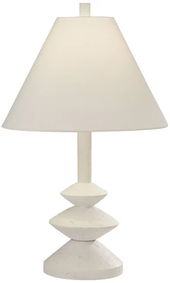 360 Lighting Modern Table Lamps 24 1/2" High Set of 2 White Sculpture Fabric Cone Shade for Bedroom Living Room House Home Bedside Nightstand Office 360 Lighting Modern Table Lamps 24 1/2" High Set Of 2 White Sculpture Fabric Cone Shade For Bedroom Living Room House Home Bedside Nightstand Office -Famous Lighting Store GUEST 33a92fb8 f498 426f 85b5 dc3ef904c494