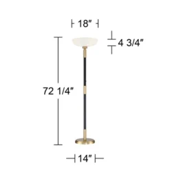 Possini Euro Design Modern Torchiere Floor Lamp Light Blaster LED 72.25" Tall Antique Brass And Matte Black Opal Glass For Living Room Bedroom 8 Possini Euro Design Modern Torchiere Floor Lamp Light Blaster LED 72.25" Tall Antique Brass And Matte Black Opal Glass For Living Room Bedroom -Famous Lighting Store GUEST 33d3cc3d 06e9 42bb b86e e88f18ba922e