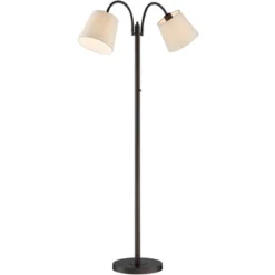 360 Lighting Modern Floor Lamp 56" Tall Dark Bronze Twin Arm Adjustable Gooseneck Neutral Cotton Drum Shade For Living Room Reading Bedroom 7 360 Lighting Modern Floor Lamp 56" Tall Dark Bronze Twin Arm Adjustable Gooseneck Neutral Cotton Drum Shade For Living Room Reading Bedroom -Famous Lighting Store GUEST 3702bce5 980e 43f0 ace9 255c4d132c50