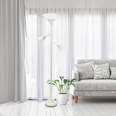 3 Light Floor Lamp with Scalloped Glass Shade White - Elegant Designs 3 Light Floor Lamp With Scalloped Glass Shade White - Elegant Designs -Famous Lighting Store GUEST 37b060a5 be1f 4416 80fc 1fbcb0dae60c