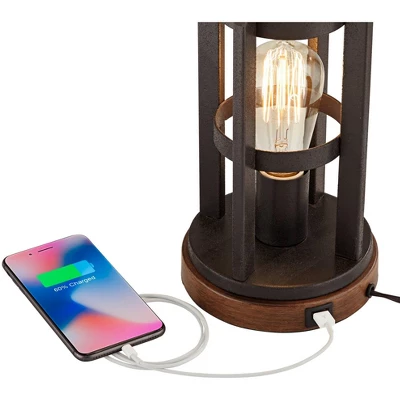 Franklin Iron Works Lucas Industrial Table Lamps 26" High Set of 2 Bronze with USB Charging Port Nightlight LED Peanut Drum Shade for Bedroom Desk Franklin Iron Works Lucas Industrial Table Lamps 26" High Set Of 2 Bronze With USB Charging Port Nightlight LED Peanut Drum Shade For Bedroom Desk -Famous Lighting Store GUEST 384dc178 f67b 496a ac0d ebeb5e0fcee6