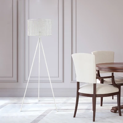 61" Cage Shade Metal Tripod Floor Lamp Ingrid White - River of Goods 61" Cage Shade Metal Tripod Floor Lamp Ingrid White - River Of Goods -Famous Lighting Store GUEST 387653a0 33a7 4d4b b24b 278cdf1bad17