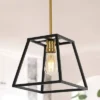 9.25" 1-Light Girard Farmhouse Industrial Iron LED Pendant Black/Brass Gold - JONATHAN Y -Famous Lighting Store GUEST 39b0e6ee 1ee8 4b68 96d3 0138afd9da46