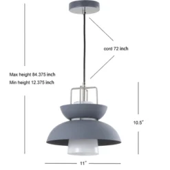 11" Metal Paul Farmhouse Pendant (Includes Energy Efficient Light Bulb) Gray - JONATHAN Y 4 11" Metal Paul Farmhouse Pendant (Includes Energy Efficient Light Bulb) Gray - JONATHAN Y -Famous Lighting Store GUEST 39d92f9f 95b3 456c bd5f 87ec0f151f05