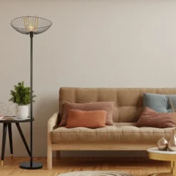 71" Demi Painted Metal 1-Light Floor Lamp With Black And Gold Painted Metal Shade - River Of Goods 4 71" Demi Painted Metal 1-Light Floor Lamp With Black And Gold Painted Metal Shade - River Of Goods -Famous Lighting Store GUEST 39f49004 366b 4b74 8ba9 4941c642b2b3