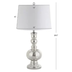 28.5" Genie Glass Table Lamp Set Of 2 Silver (Includes LED Light Bulb) - JONATHAN Y -Famous Lighting Store GUEST 3ae7b17b 27a2 4deb b889 e628ee289193