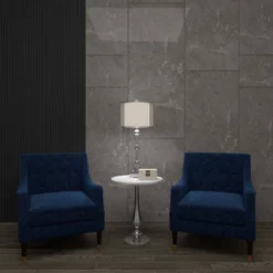 Glass Table Lamp With Drum Shade Silver - Olivia & May -Famous Lighting Store GUEST 3b86d243 1208 4849 8a95 ba19d5888157