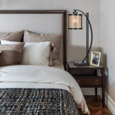 26" Iron Metal Table Lamp with a Mica shade Black - Cal Lighting 26" Iron Metal Table Lamp With A Mica Shade Black - Cal Lighting -Famous Lighting Store GUEST 3b8c7f55 e5e3 4a66 8e99 e035f9443f86