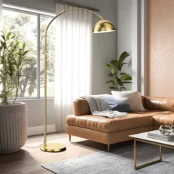Frate Arc Floor Lamp For Reading Working, 90°Rotatable Metal Shade, 2 Colors Lampshades, Height Adjustable, 71 Inch(Bulb Not Included)-The Pop Home -Famous Lighting Store GUEST 3c1ad208 996e 4e59 be8f a9a67f11b358