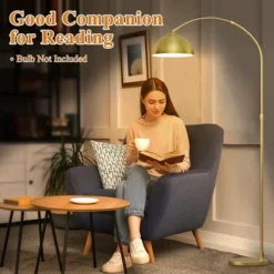 Frate Arc Floor Lamp For Reading Working, 90°Rotatable Metal Shade, 2 Colors Lampshades, Height Adjustable, 71 Inch(Bulb Not Included)-The Pop Home -Famous Lighting Store GUEST 3ccc31c0 b8cd 44ca ac2f b22394a158b8