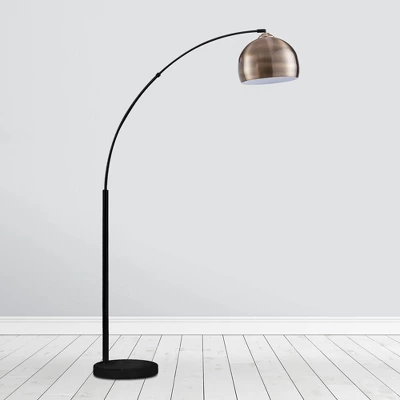 Williamsburg Modern Arched Floor Lamp with Bell Shade and Marble Base - Teamson Home Williamsburg Modern Arched Floor Lamp With Bell Shade And Marble Base - Teamson Home -Famous Lighting Store GUEST 3dc7a8de af5b 4305 af70 1ff355bd0c62