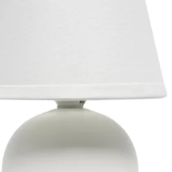 8.66" Petite Ceramic Orb Base Bedside Table Desk Lamp With Matching Tapered Drum Fabric Shade Off-White - Creekwood Home 9 8.66" Petite Ceramic Orb Base Bedside Table Desk Lamp With Matching Tapered Drum Fabric Shade Off-White - Creekwood Home -Famous Lighting Store GUEST 3de200fa ed10 484d 9602 931bba947da5