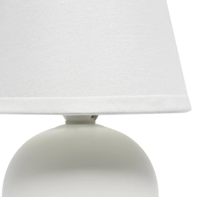 8.66" Petite Ceramic Orb Base Bedside Table Desk Lamp with Matching Tapered Drum Fabric Shade Off-White - Creekwood Home 8.66" Petite Ceramic Orb Base Bedside Table Desk Lamp With Matching Tapered Drum Fabric Shade Off-White - Creekwood Home -Famous Lighting Store GUEST 3de200fa ed10 484d 9602 931bba947da5