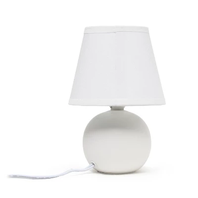 8.66" Petite Ceramic Orb Base Bedside Table Desk Lamp with Matching Tapered Drum Fabric Shade Off-White - Creekwood Home 8.66" Petite Ceramic Orb Base Bedside Table Desk Lamp With Matching Tapered Drum Fabric Shade Off-White - Creekwood Home -Famous Lighting Store GUEST 3fbf049e 1039 498c 9f85 21288e0a277f