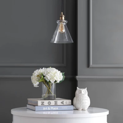 7.5" Adjustable Metal Goldwater Drop Pendant (Includes Energy Efficient Light Bulb) Brass - JONATHAN Y 7.5" Adjustable Metal Goldwater Drop Pendant (Includes Energy Efficient Light Bulb) Brass - JONATHAN Y -Famous Lighting Store GUEST 3fbfe409 15b6 4870 88a8 c976200f3230