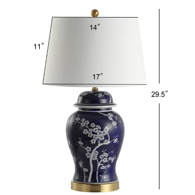 29.5" Ceramic Gracie Ginger Jar Table Lamp (Includes LED Light Bulb) Blue - JONATHAN Y 29.5" Ceramic Gracie Ginger Jar Table Lamp (Includes LED Light Bulb) Blue - JONATHAN Y -Famous Lighting Store GUEST 405eb265 ba3d 488a 9618 7d1df73cd281