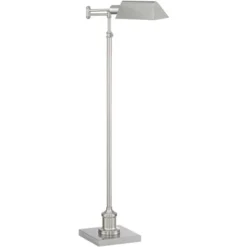 Regency Hill Jenson Traditional Pharmacy Floor Lamp 54" Tall Brushed Nickel Adjustable Swing Arm Metal Shade For Living Room Reading Bedroom -Famous Lighting Store GUEST 4216c392 9442 4a87 bef0 8bddc853d076