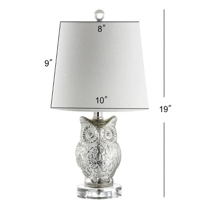 19" Glass/Crystal Night Owl Table Lamp (Includes LED Light Bulb) Silver - JONATHAN Y 19" Glass/Crystal Night Owl Table Lamp (Includes LED Light Bulb) Silver - JONATHAN Y -Famous Lighting Store GUEST 4277e5e7 1ad7 44aa 8619 12fba9c5afae