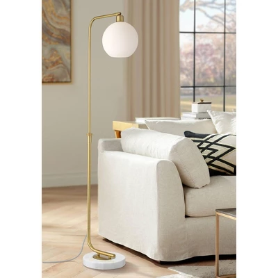 Possini Euro Design Casaba Mid Century Modern Chairside Arc Floor Lamp 64" Tall Warm Gold Adjustable Frosted Glass Shade for Living Room Reading House Possini Euro Design Casaba Mid Century Modern Chairside Arc Floor Lamp 64" Tall Warm Gold Adjustable Frosted Glass Shade For Living Room Reading House -Famous Lighting Store GUEST 449a75f1 fe1a 47f1 8f77 4fcfb018dac6