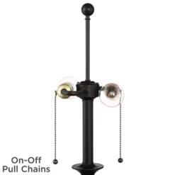 360 Lighting Spenser Rustic Farmhouse Floor Lamp 58" Tall Oiled Bronze Metal Off White Linen Empire Shade For Living Room Bedroom Office House Home -Famous Lighting Store GUEST 4534916e 3732 435e 8b93 0f9b45896a59