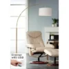 360 Lighting Modern Arc Floor Lamp With USB Charging Port 72" Tall Brass White Linen Drum Shade For Living Room Reading House Home -Famous Lighting Store GUEST 46eb8037 5faa 417e b158 b60763b547be