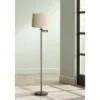 360 Lighting Modern Swing Arm Floor Lamp 60.5" Tall Bronze Natural Linen Drum Shade For Living Room Reading Bedroom Office -Famous Lighting Store GUEST 4703dcf7 bc9b 4200 973d ca151fca3c4d