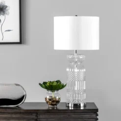 NuLOOM Catania 28" Glass Table Lamp -Famous Lighting Store GUEST 480491e4 0617 40f1 b5fb 4727d23b67e6