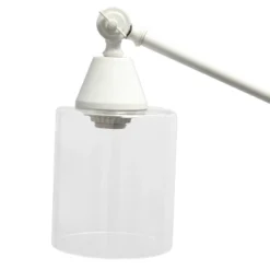 Swing Arm Floor Lamp With Glass Cylindrical Shade White - Lalia Home -Famous Lighting Store GUEST 483d317c 589d 42cf 8716 1d8f7b7f71b0