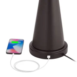 Franklin Iron Works Craig Rustic Farmhouse Accent Table Lamps 23" High Set Of 2 Bronze With USB Charging Port Natural Drum Shade For Bedroom Desk 4 Franklin Iron Works Craig Rustic Farmhouse Accent Table Lamps 23" High Set Of 2 Bronze With USB Charging Port Natural Drum Shade For Bedroom Desk -Famous Lighting Store GUEST 486c9ed3 1f87 496c ab69 c6a439429d25