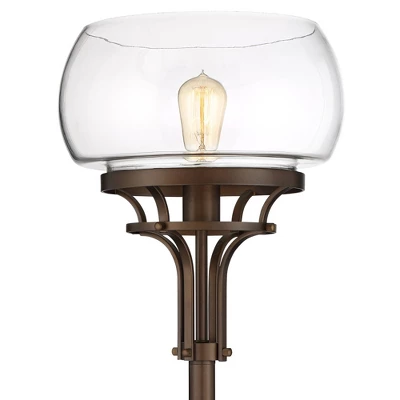 Franklin Iron Works Luz Industrial Torchiere Floor Lamp Standing 72 1/2" Tall Oil Rubbed Bronze Clear Glass for Living Room Bedroom Office House Home Franklin Iron Works Luz Industrial Torchiere Floor Lamp Standing 72 1/2" Tall Oil Rubbed Bronze Clear Glass For Living Room Bedroom Office House Home -Famous Lighting Store GUEST 49d919a2 bac8 4b9c 8866 44933d25ae17