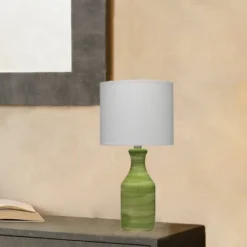 Bungalow Table Lamp With Shade Green (Includes LED Light Bulb) - Splendor Home -Famous Lighting Store GUEST 4ac73e2a 6753 42a8 9eb6 697e14d0fde7