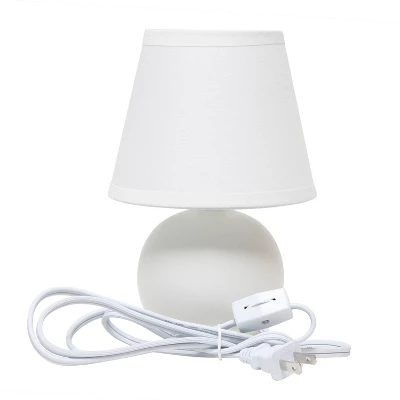 8.66" Petite Ceramic Orb Base Bedside Table Desk Lamp with Matching Tapered Drum Fabric Shade Off-White - Creekwood Home 8.66" Petite Ceramic Orb Base Bedside Table Desk Lamp With Matching Tapered Drum Fabric Shade Off-White - Creekwood Home -Famous Lighting Store GUEST 4c2ec442 aafd 4895 b017 69eb90316416
