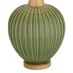 360 Lighting Sevilla 29" Tall Mid Century Modern End Table Lamp Green Ceramic Single Living Room Bedroom Bedside Nightstand House Oatmeal Shade -Famous Lighting Store GUEST 4d2f3bda a3fb 431d b056 6004d4cc8e61