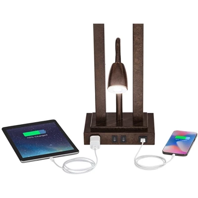 Possini Euro Design Deacon Modern Desk Table Lamp 26" High Bronze with USB and AC Power Outlet in Base LED Reading Light Oatmeal Shade for Office Desk Possini Euro Design Deacon Modern Desk Table Lamp 26" High Bronze With USB And AC Power Outlet In Base LED Reading Light Oatmeal Shade For Office Desk -Famous Lighting Store GUEST 4db32ed7 0804 479a af43 afecd341a8a6