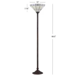 68.57" Moore Tiffany Style Torchiere Floor Lamp (Includes LED Light Bulb) Bronze - JONATHAN Y 4 68.57" Moore Tiffany Style Torchiere Floor Lamp (Includes LED Light Bulb) Bronze - JONATHAN Y -Famous Lighting Store GUEST 4e8ef8e5 443e 4d5a 8365 4c553c1c5f66