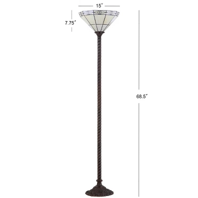 68.57" Moore Tiffany Style Torchiere Floor Lamp (Includes LED Light Bulb) Bronze - JONATHAN Y 68.57" Moore Tiffany Style Torchiere Floor Lamp (Includes LED Light Bulb) Bronze - JONATHAN Y -Famous Lighting Store GUEST 4e8ef8e5 443e 4d5a 8365 4c553c1c5f66