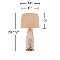 Regency Hill Cottage Table Lamps 26.5" High Set Of 2 Mother Of Pearl Tile Vase Beige Drum Shade For Living Room Family Bedroom Bedside Office 6 Regency Hill Cottage Table Lamps 26.5" High Set Of 2 Mother Of Pearl Tile Vase Beige Drum Shade For Living Room Family Bedroom Bedside Office -Famous Lighting Store GUEST 4f84a3bf 295b 4713 8e62 4f6a91c056d3