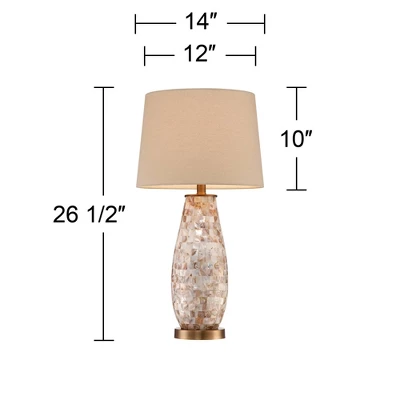 Regency Hill Cottage Table Lamps 26.5" High Set of 2 Mother of Pearl Tile Vase Beige Drum Shade for Living Room Family Bedroom Bedside Office Regency Hill Cottage Table Lamps 26.5" High Set Of 2 Mother Of Pearl Tile Vase Beige Drum Shade For Living Room Family Bedroom Bedside Office -Famous Lighting Store GUEST 4f84a3bf 295b 4713 8e62 4f6a91c056d3