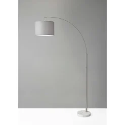 73.5" Bowery Arc Lamp Steel - Adesso
