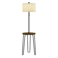 Hastings Home Floor Lamp With Table, Shelves, USB Port And Hairpin Legs -Famous Lighting Store GUEST 507467bd 87cc 4b29 9edc b2452b57593c