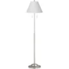 360 Lighting Abba Modern Floor Lamp Standing 66" Tall Brushed Steel Silver White Linen Empire Shade For Living Room Bedroom Office House Home Decor -Famous Lighting Store GUEST 50973c68 e97c 496a a79e 5aa44f722fe3
