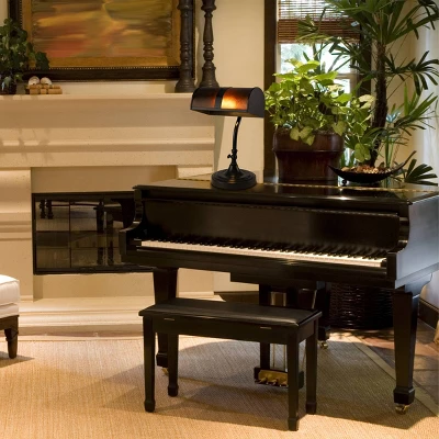 Bankers Lamp with Amber Mica Shade (Includes LED Light Bulb) Bankers Lamp With Amber Mica Shade (Includes LED Light Bulb) -Famous Lighting Store GUEST 513e9d33 f283 4b00 b3db 5d6d7bdecdcd